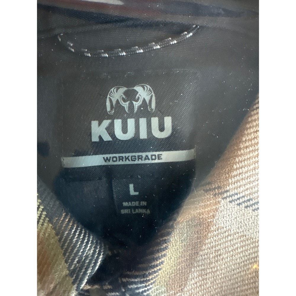KUIU Workgrade Flannel Heavyweight Shirt Valo Check Plaid Mens Large NWT Hunting - Picture 3 of 4